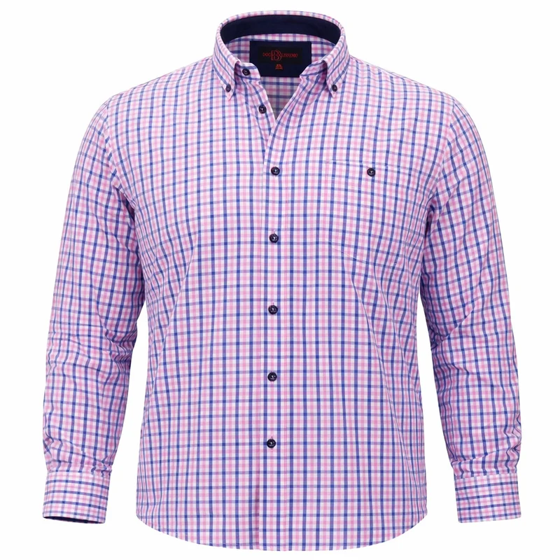 Chemise homme grande taille à carreaux coupe confort QUADROSA Doublissimo