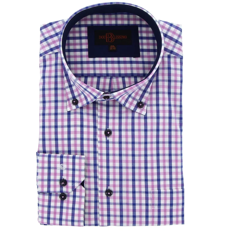 Chemise homme grande taille à carreaux coupe confort QUADROSA Doublissimo