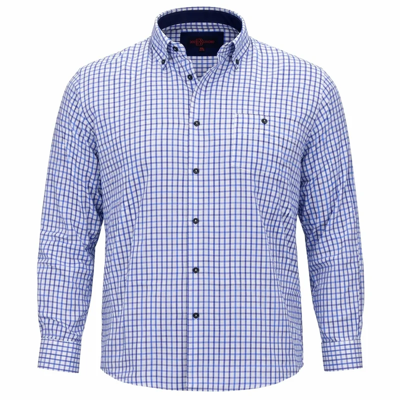 Chemise homme grande taille à carreaux coupe large PIABLU Doublissimo