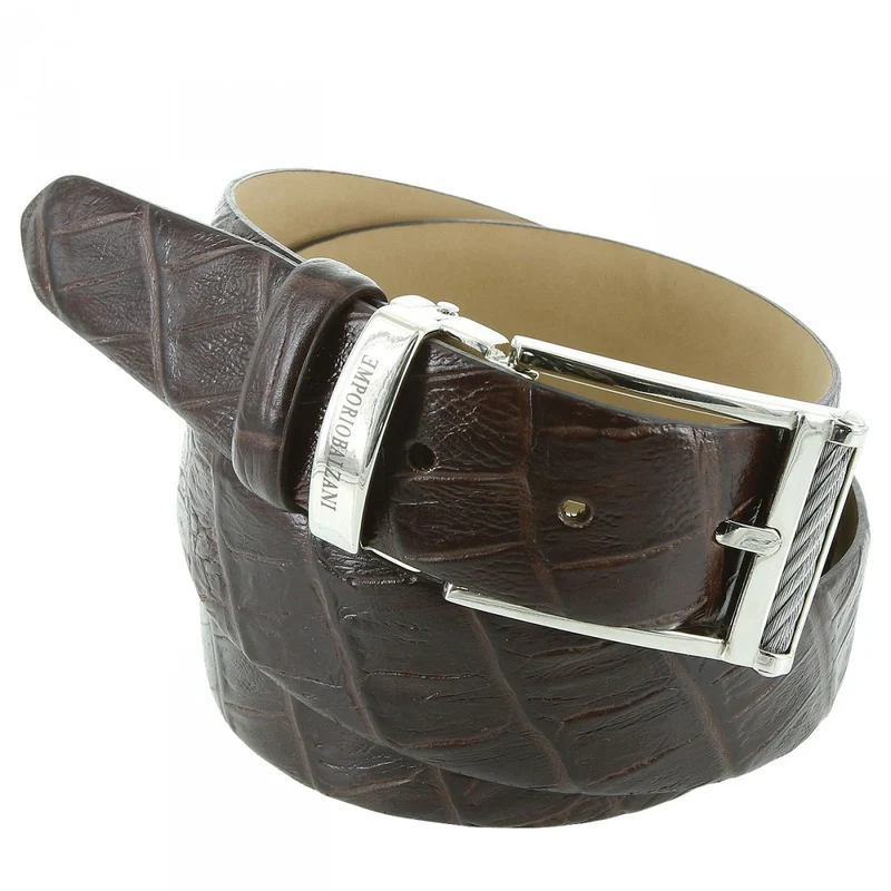 Ceinture homme cuir véritable mode CROCO Emporio balzani