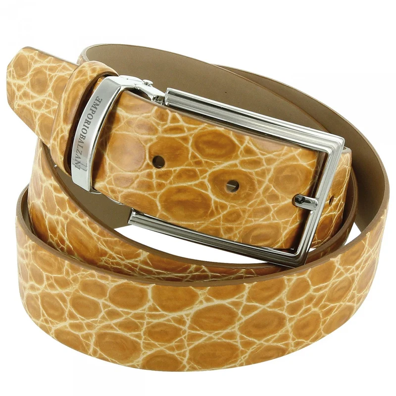 Ceinture homme cuir véritable mode CROCO Emporio balzani