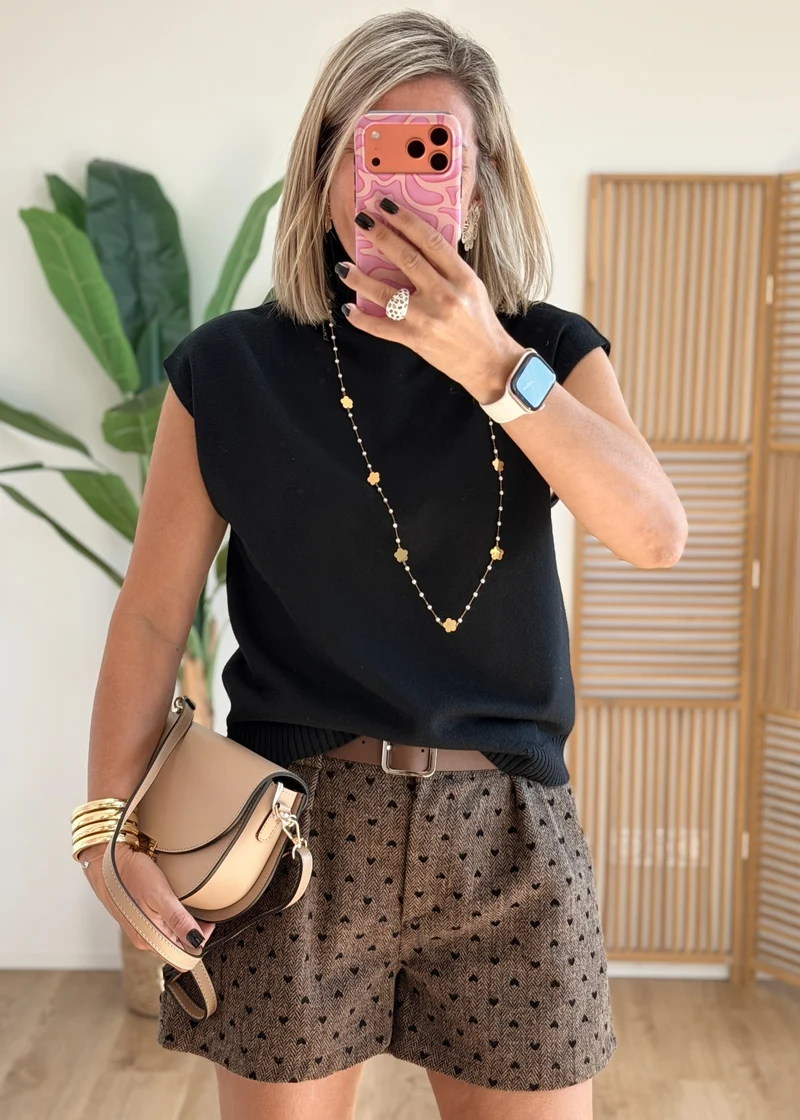 Pull Col Roulé Sans Manches