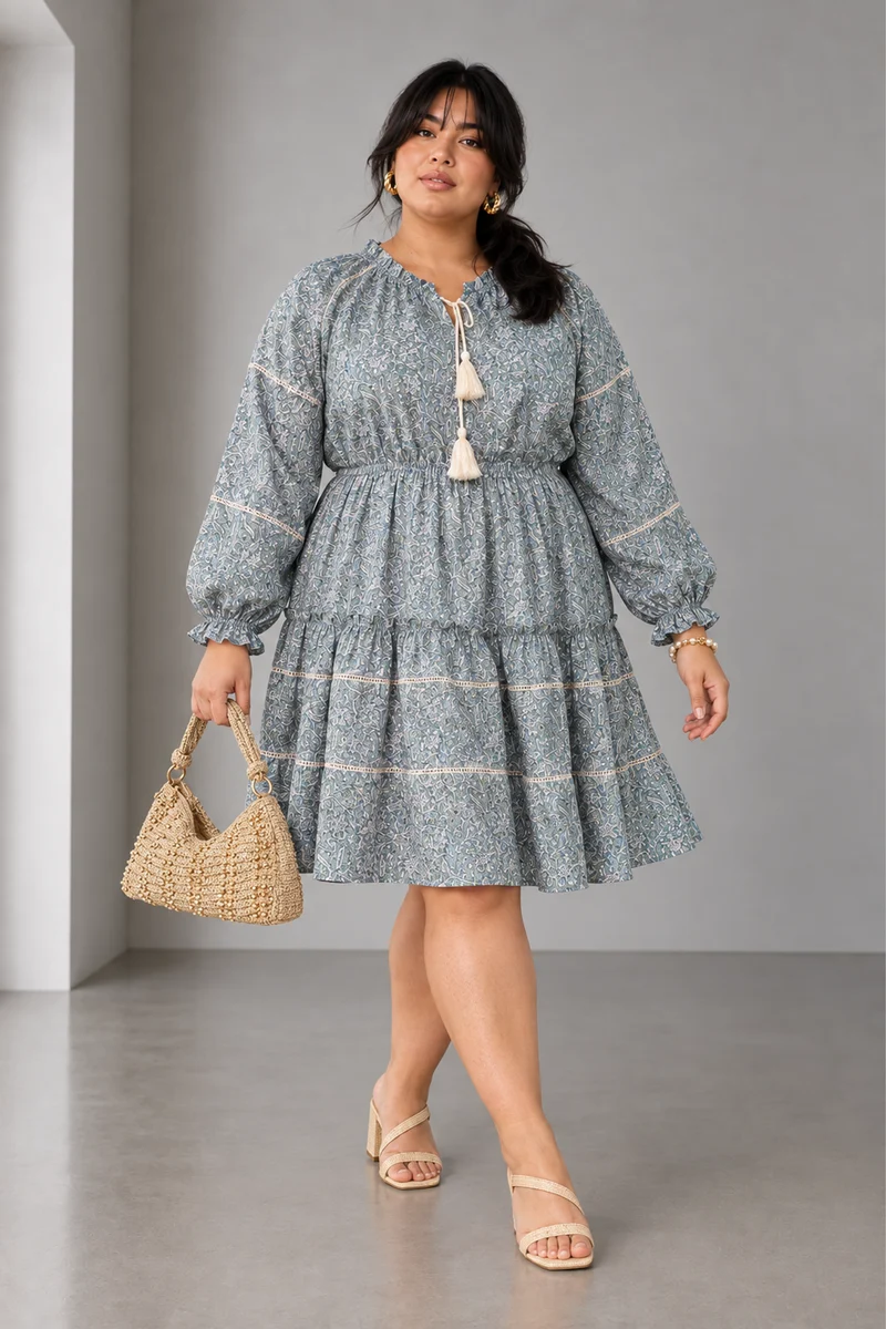 Melia|Viscose Tiered Mini Dress
