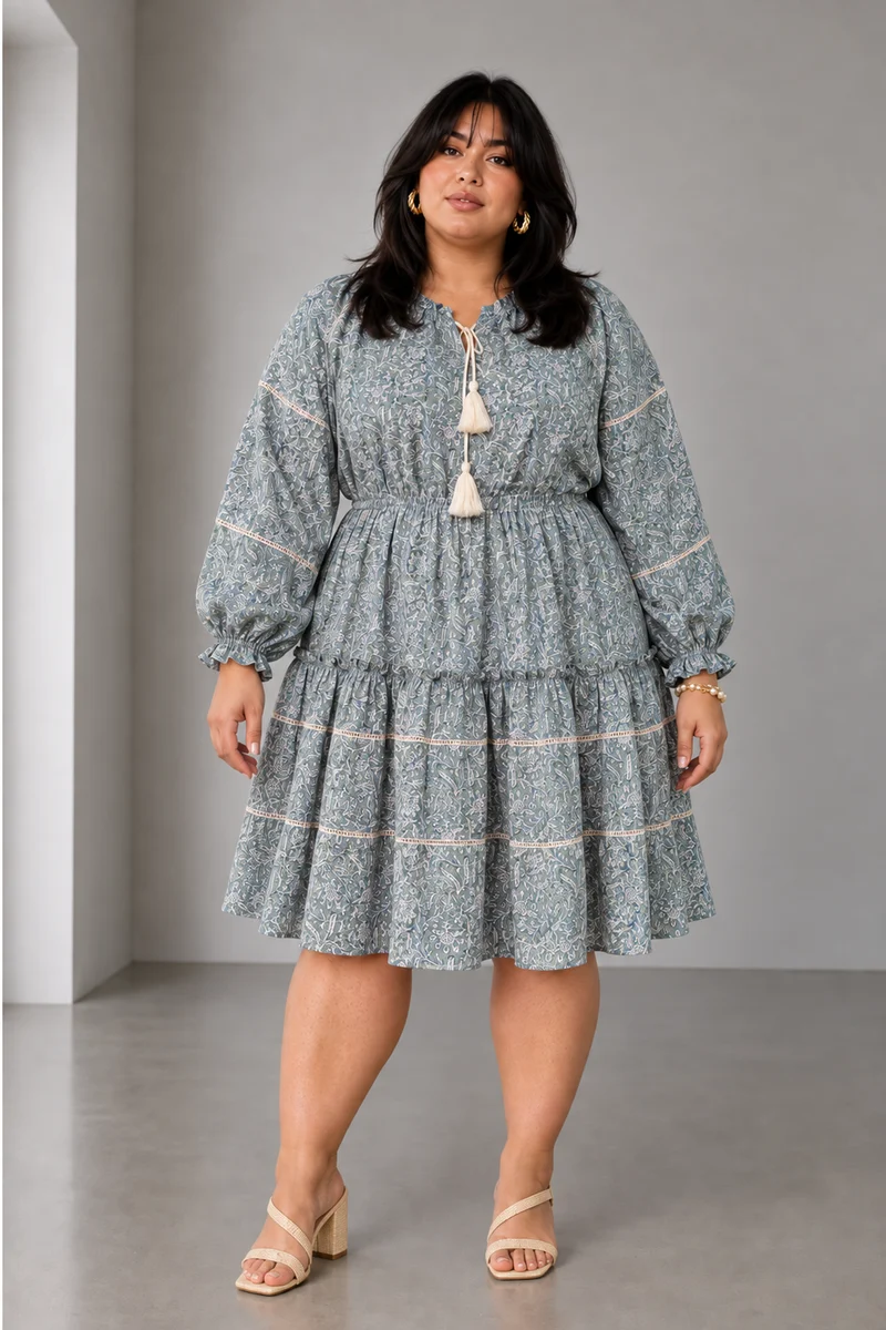 Melia|Viscose Tiered Mini Dress