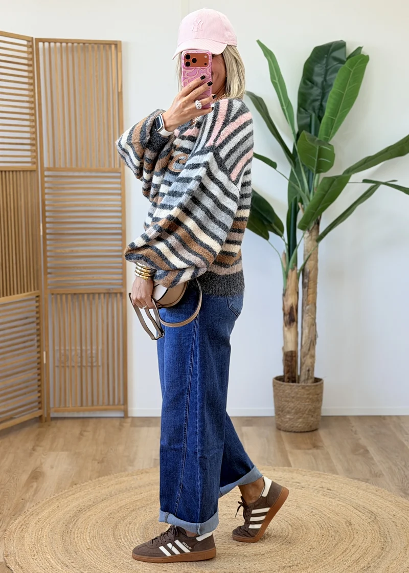 Pull Maille Col V Très Doux - Brodé Iconic
