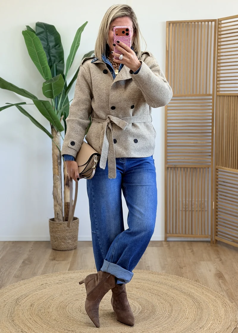 Gilet-veste ceinturé Coup de cœur