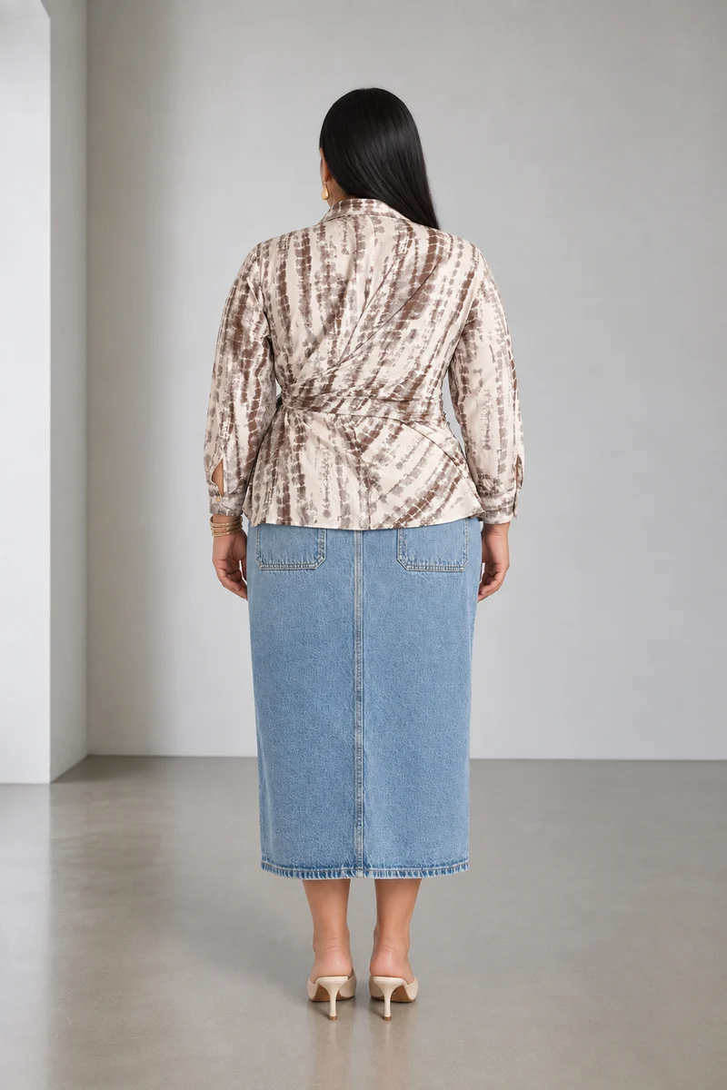 Sabin|Cotton Side Tie Up Shirt