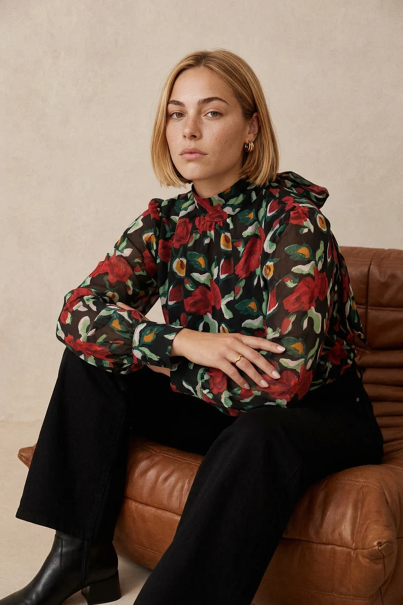 Blouse Galatéa Rose des Nuits