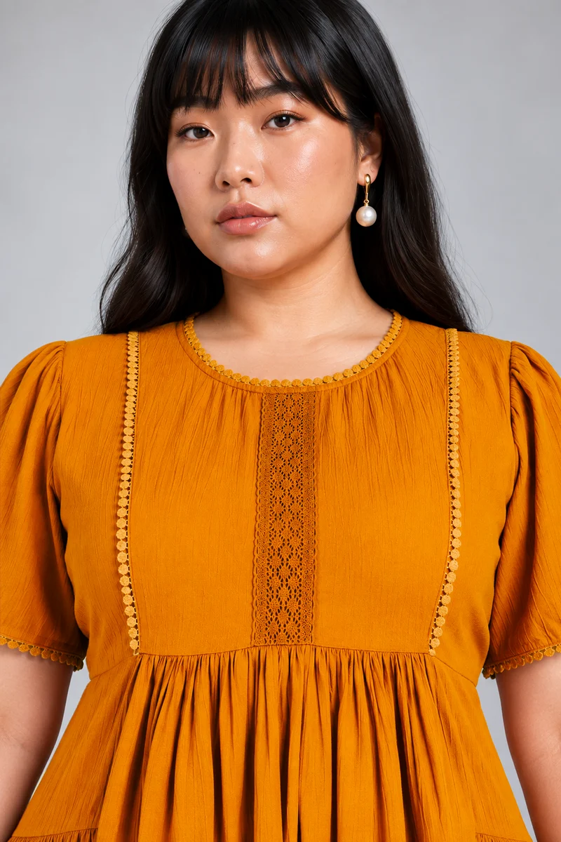 Evadne|Viscose Mini Dress With Side Cutouts