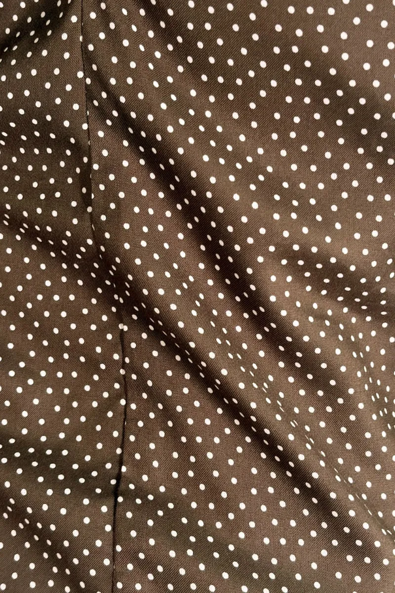 Olyra|Viscose Polka Oneshoulder Draped Top