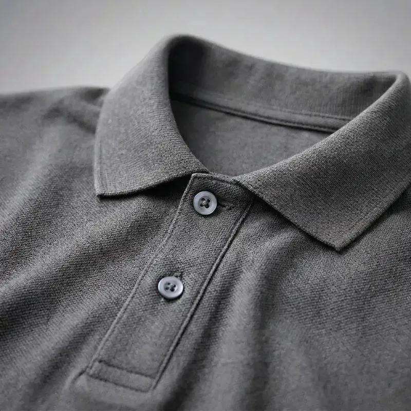 Polo gris anthracite homme | Coton bio