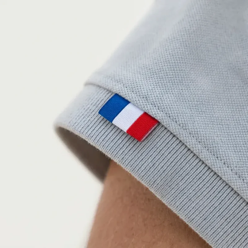 Polo gris clair homme | Coton bio
