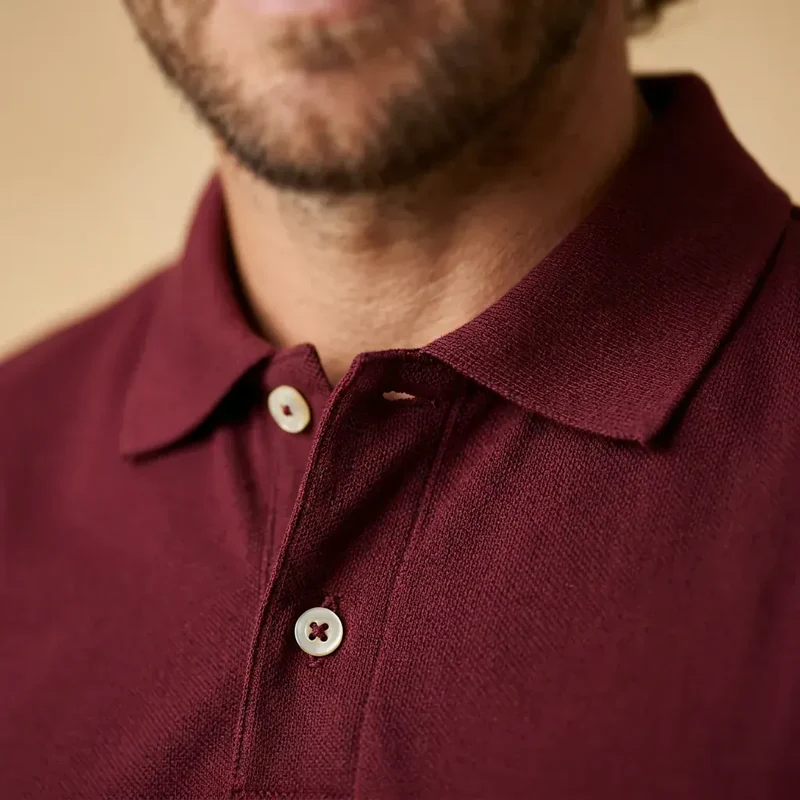 Polo bordeaux homme | Coton bio