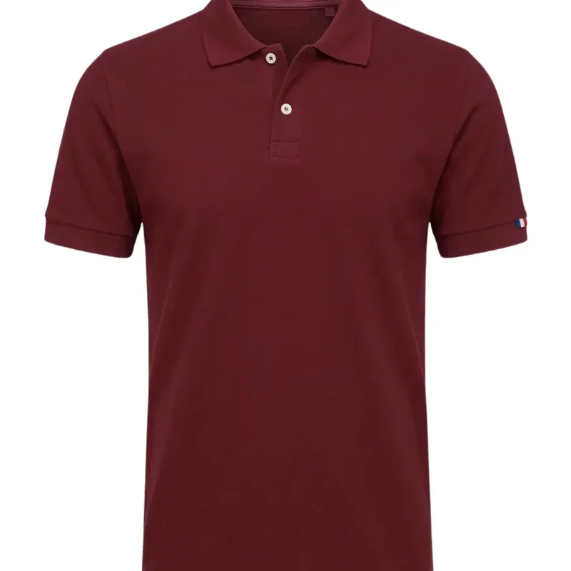 Polo bordeaux homme | Coton bio