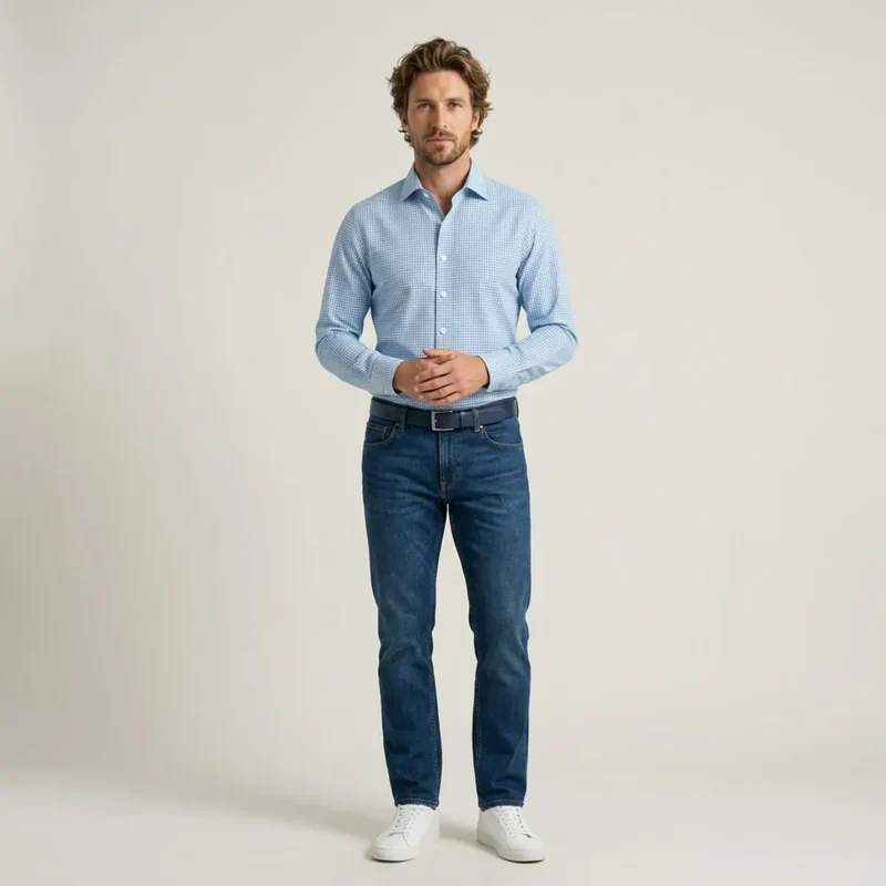 CHEMISE CARREAUX BLEU HOMME | CIEL