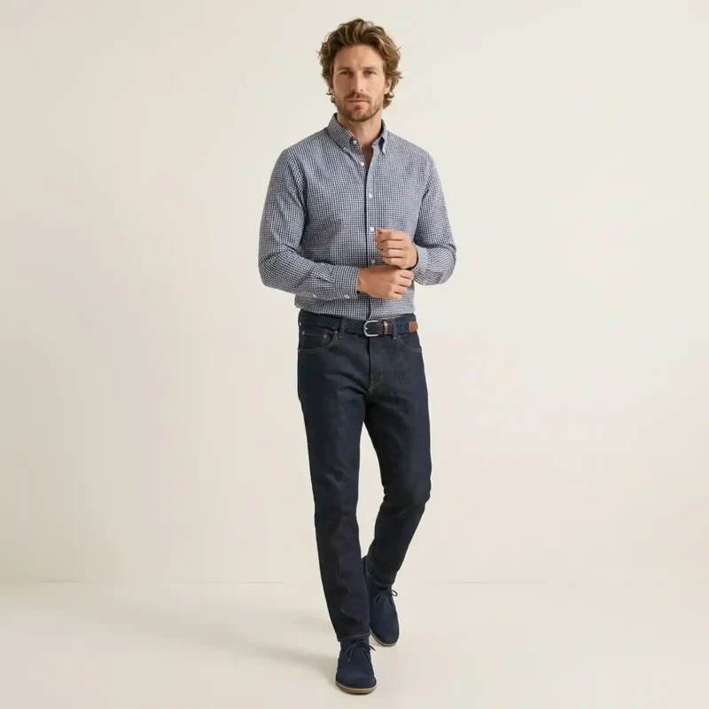CHEMISE CARREAUX BLEU HOMME | MARINE