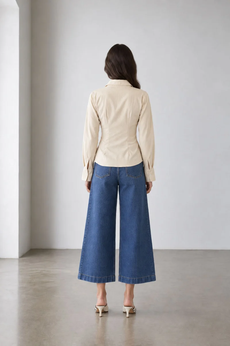 Esmere|Cotton Wrap Detail Shirt