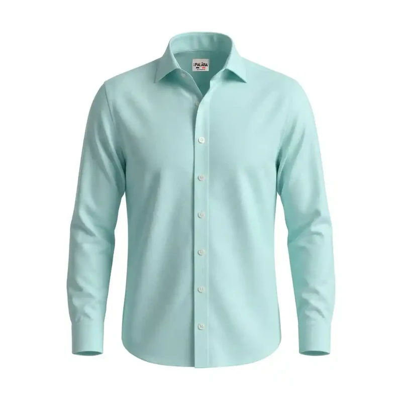 CHEMISE VERT D'EAU HOMME