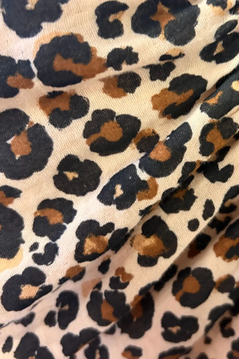 Savira|Animal Print Cotton Corset Style Top