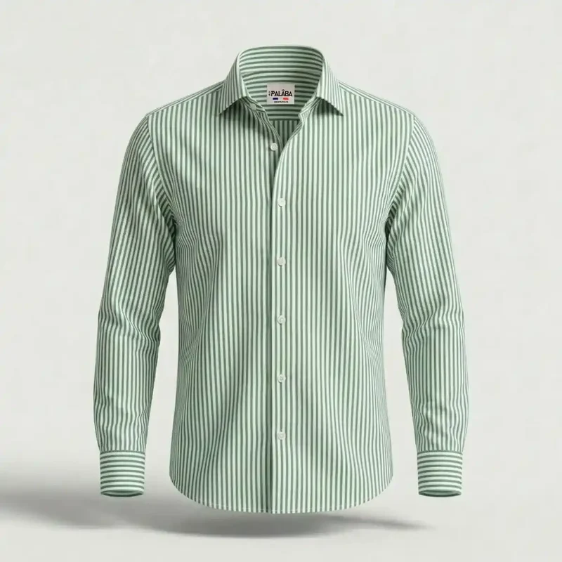 CHEMISE RAYEE HOMME | VERTE