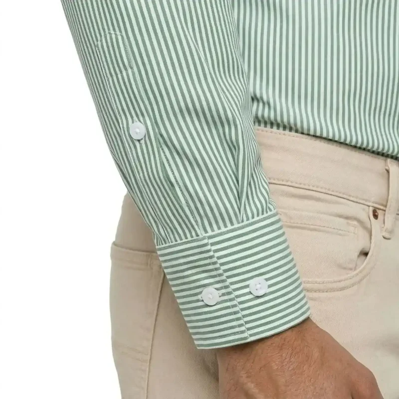 CHEMISE RAYEE HOMME | VERTE