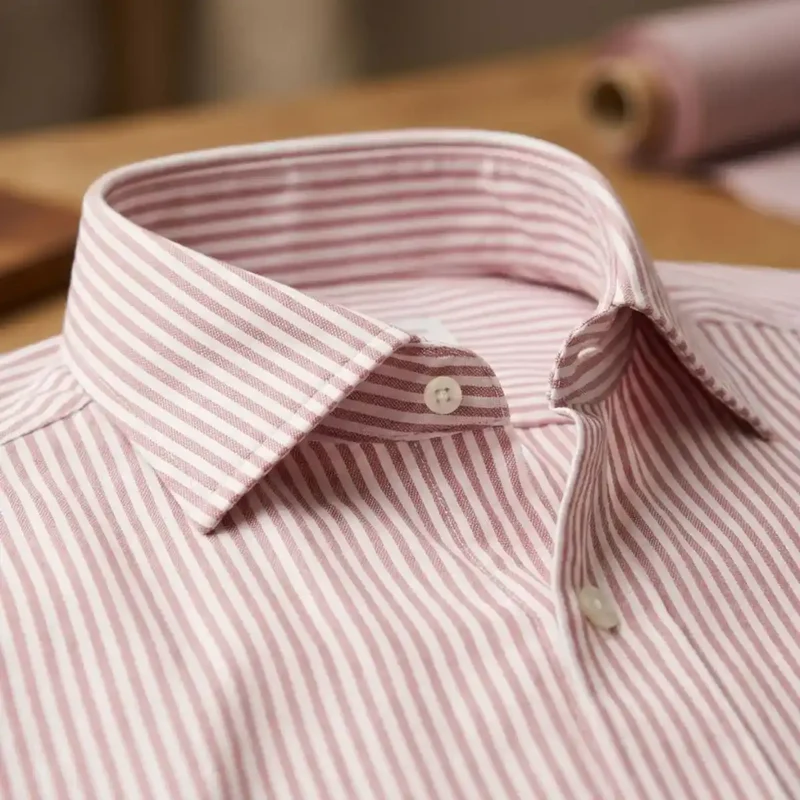 CHEMISE RAYEE HOMME | ROSE