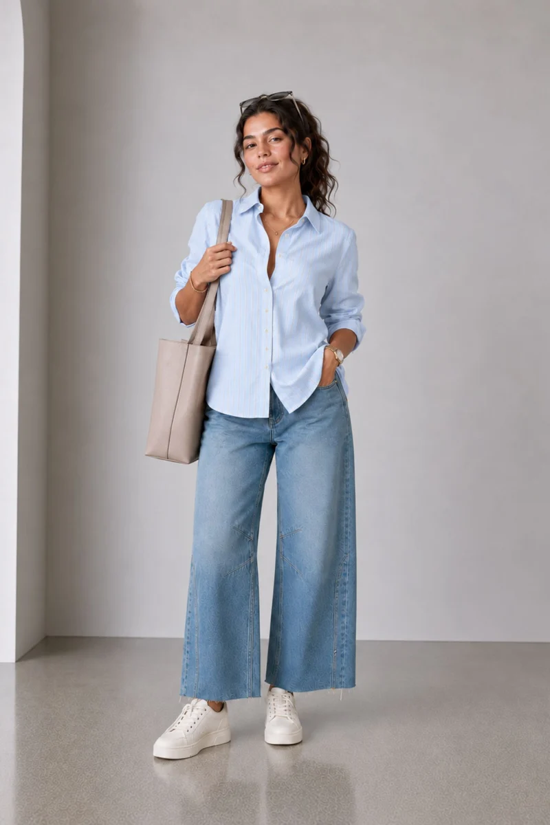 Skara|Viscose Slub Gathered Back Shirt