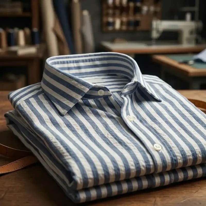 CHEMISE RAYEE HOMME | MARINE