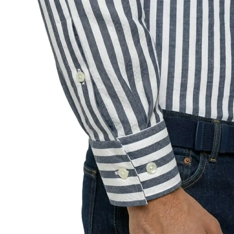 CHEMISE RAYEE HOMME | MARINE