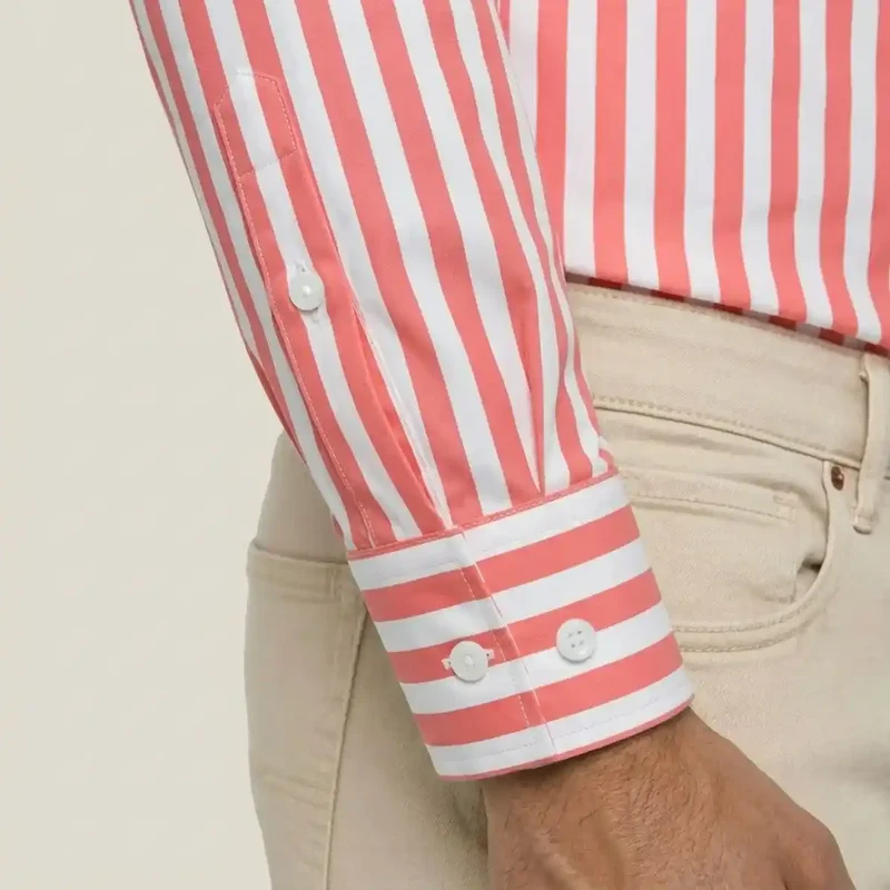CHEMISE RAYEE HOMME | FUSCHIA