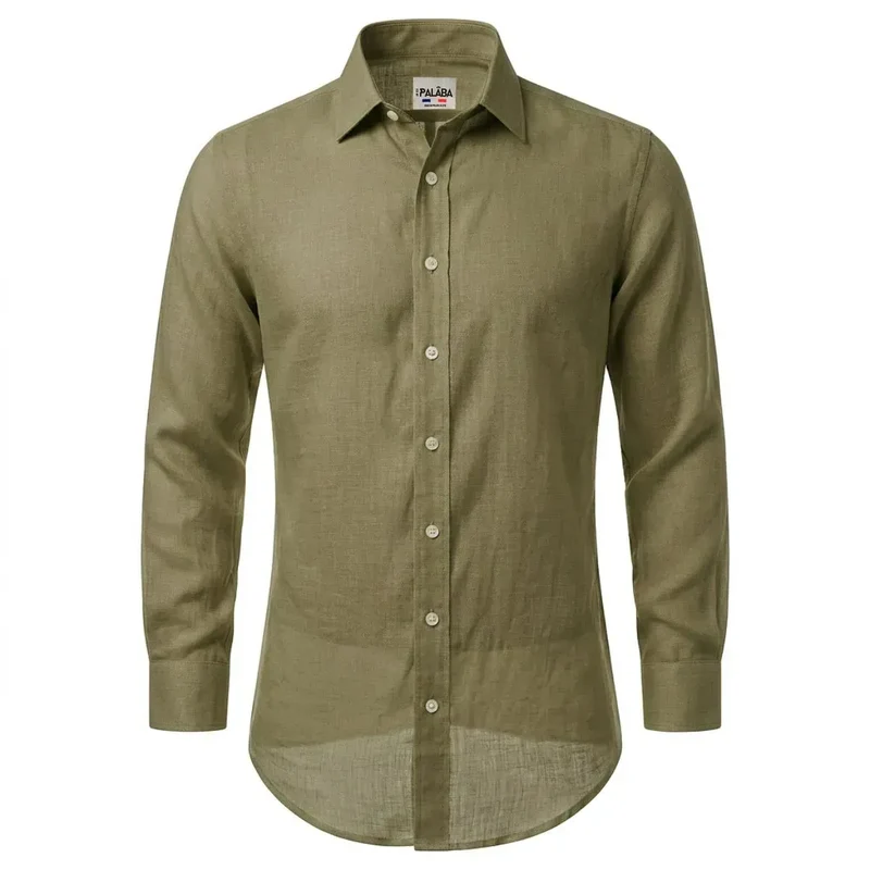 CHEMISE EN LIN KAKI | HOMME