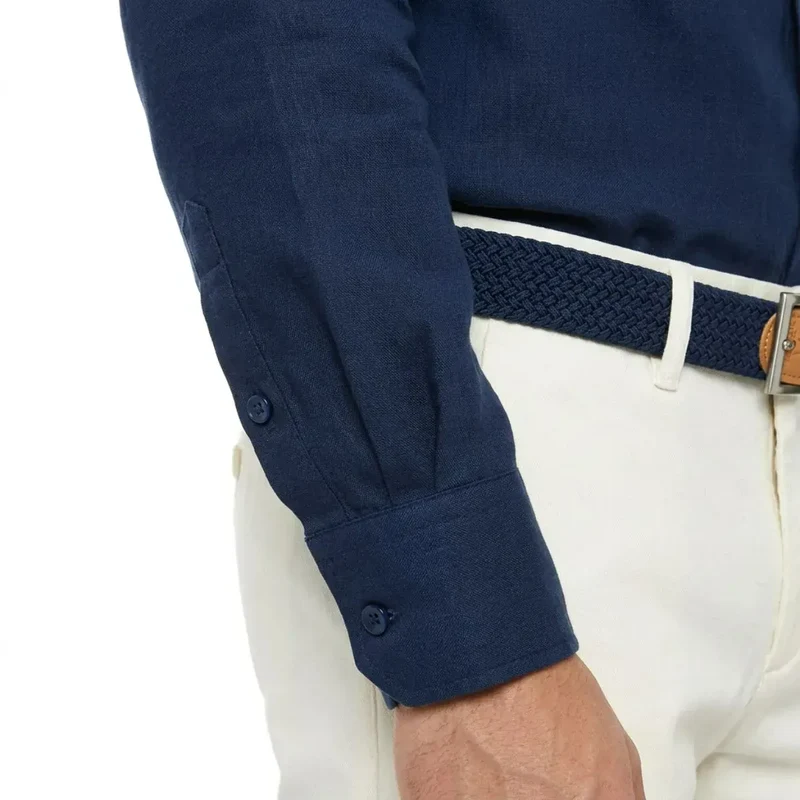 CHEMISE EN LIN BLEU | MARINE