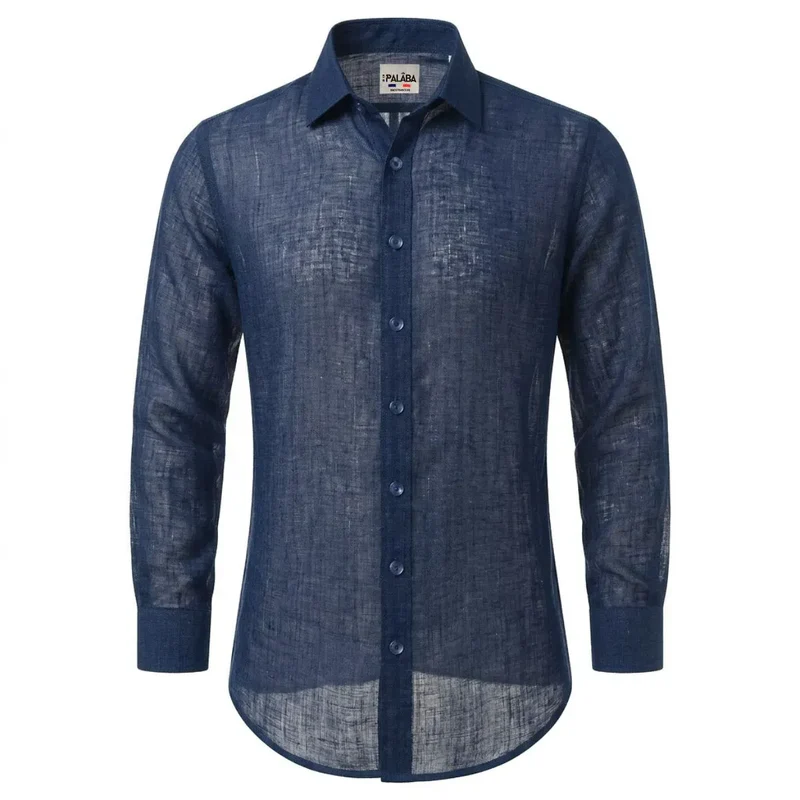 CHEMISE EN LIN BLEU | MARINE