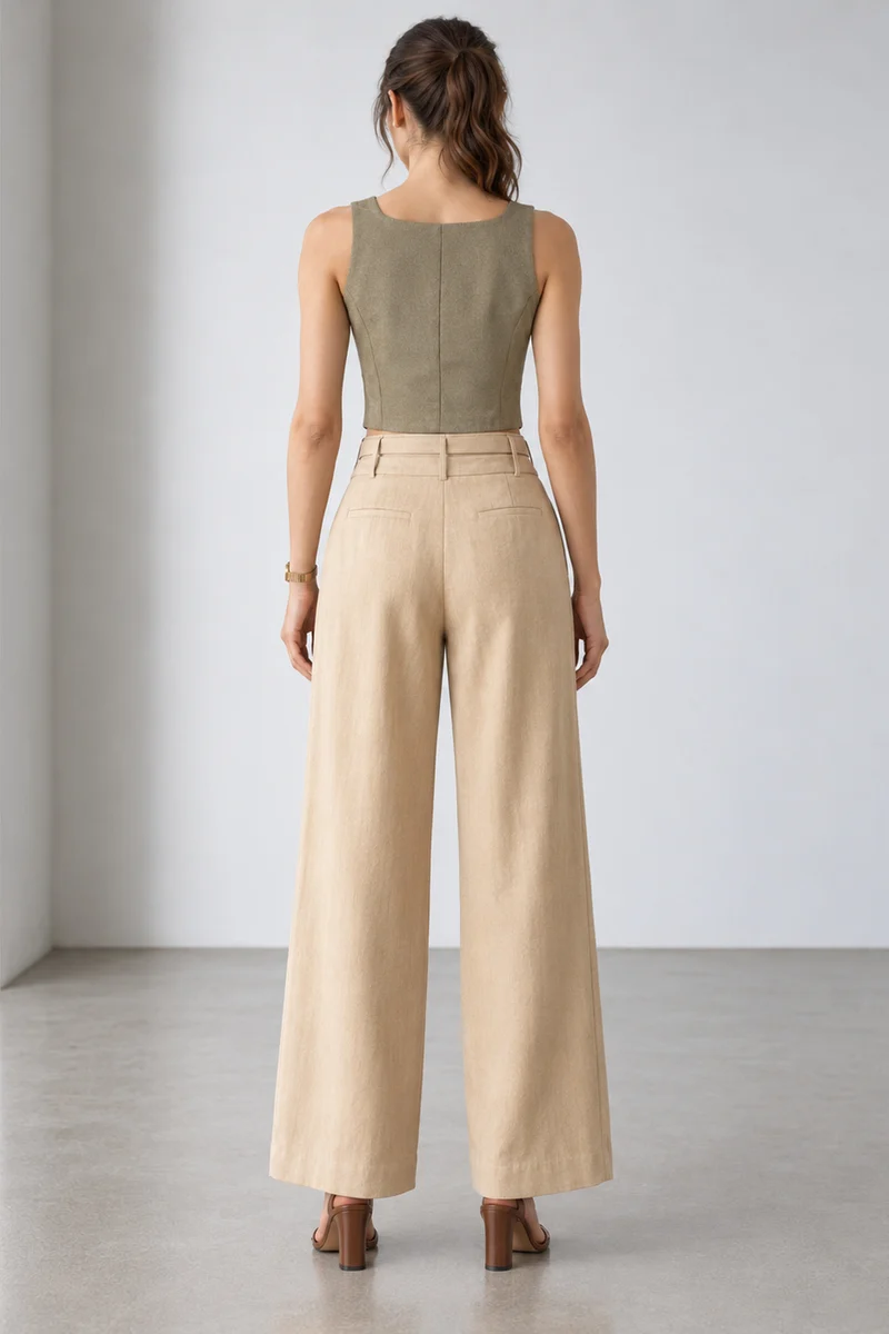 Oleva|Cotton Front Button Closure Vest Top