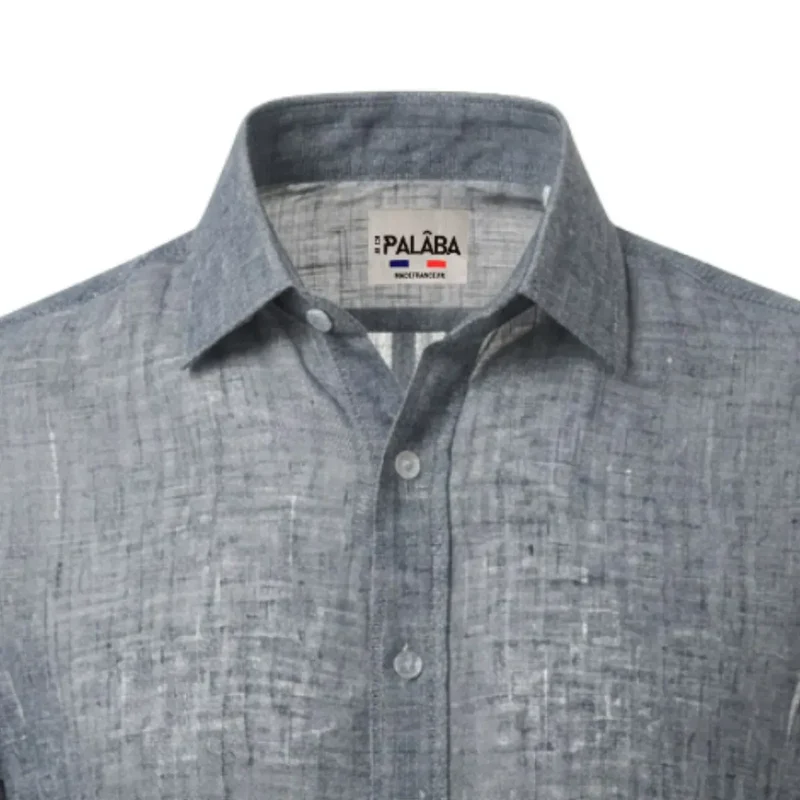 CHEMISE EN LIN BLEU | DENIM