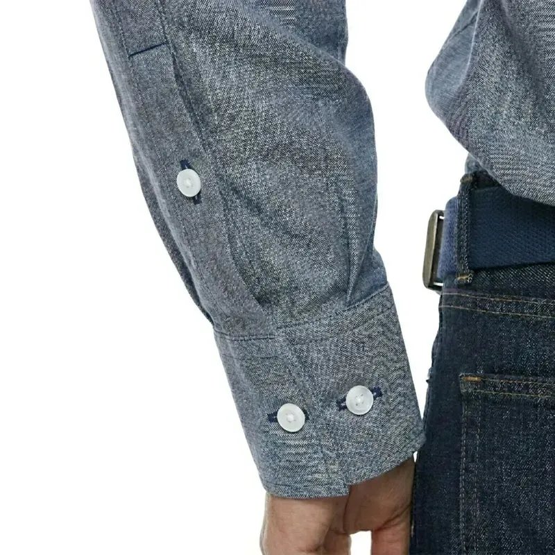 CHEMISE EN LIN BLEU | DENIM