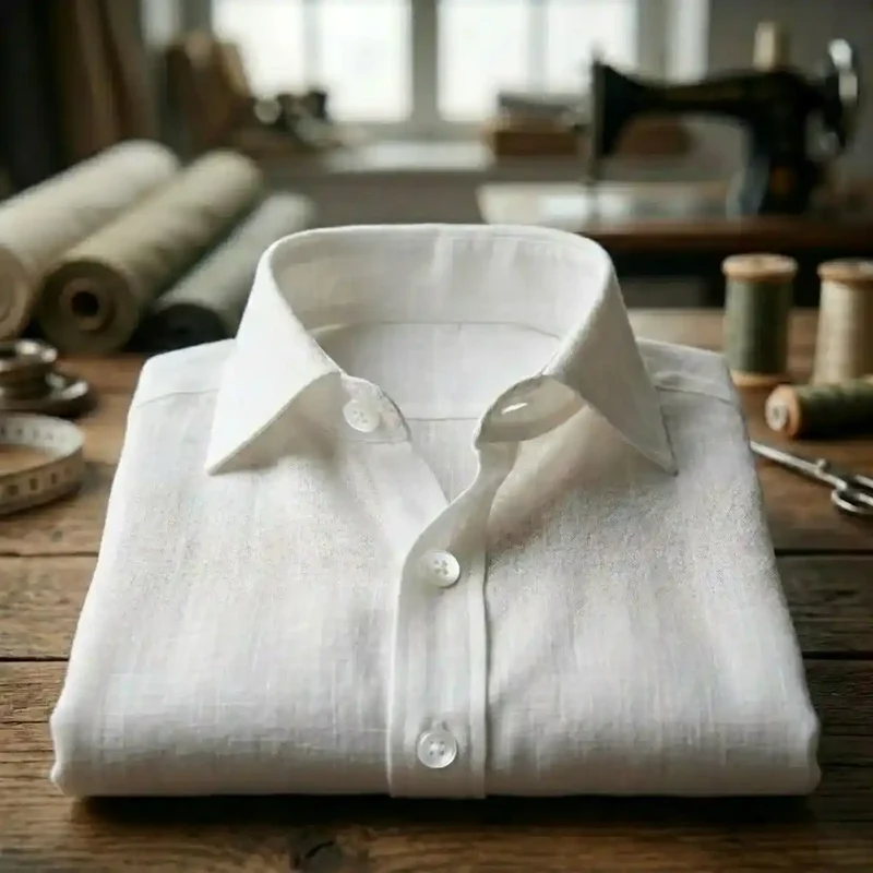 CHEMISE EN LIN BLANCHE | HOMME