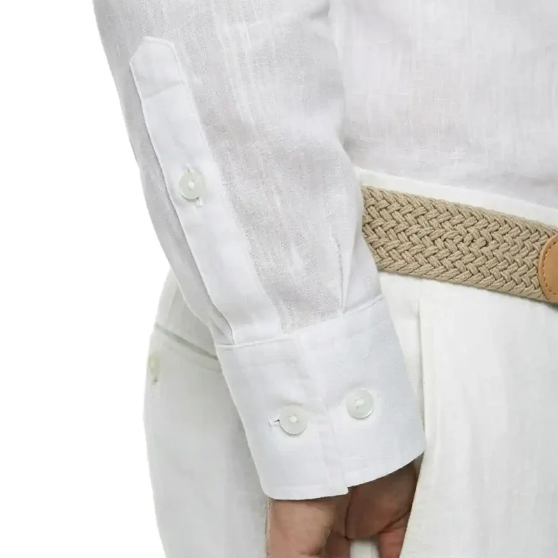 CHEMISE EN LIN BLANCHE | HOMME
