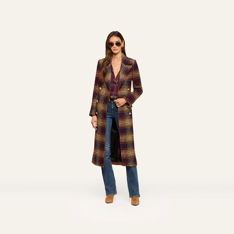 Kolina Tweed Long Coat