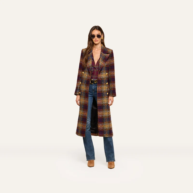 Kolina Tweed Long Coat
