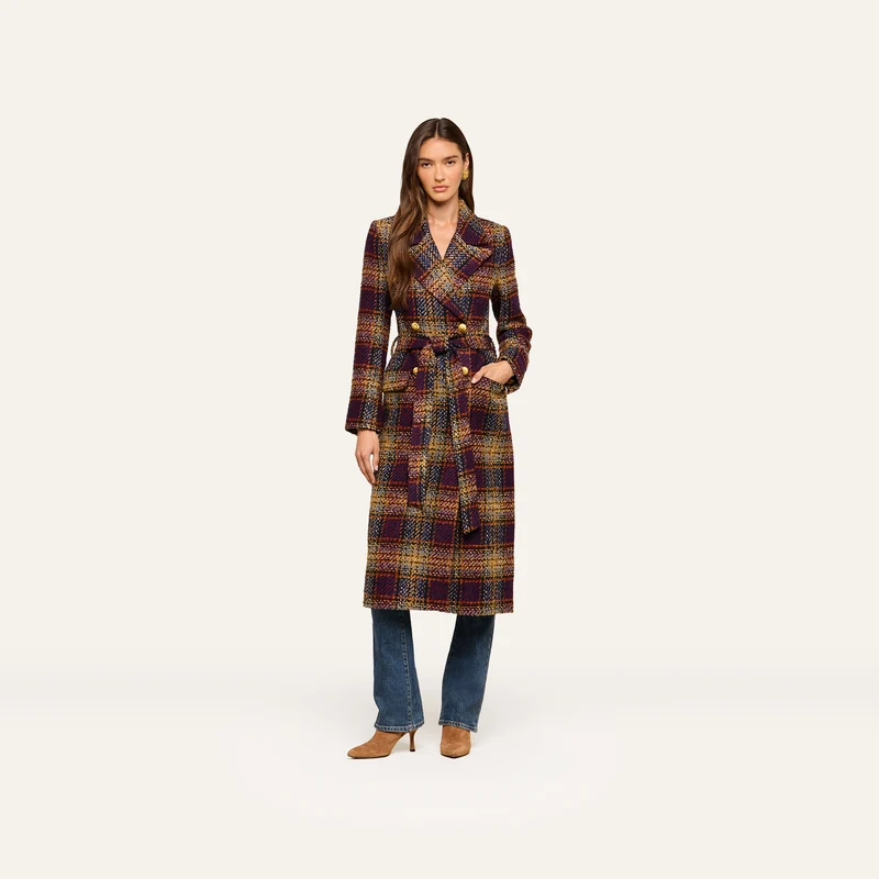 Kolina Tweed Long Coat