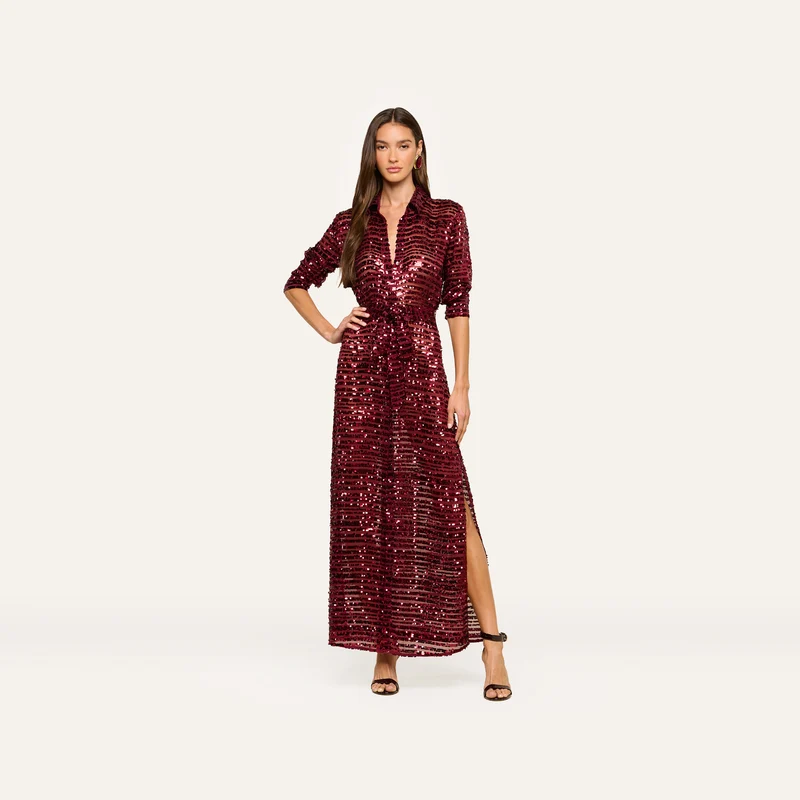 Cameron Sequin Shirt Dress
