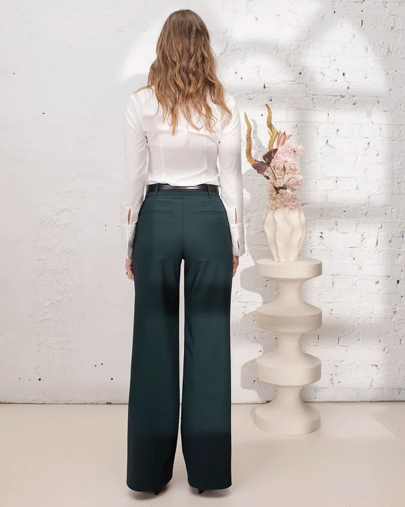 Pantalon large Chicago - Vert Bouteille