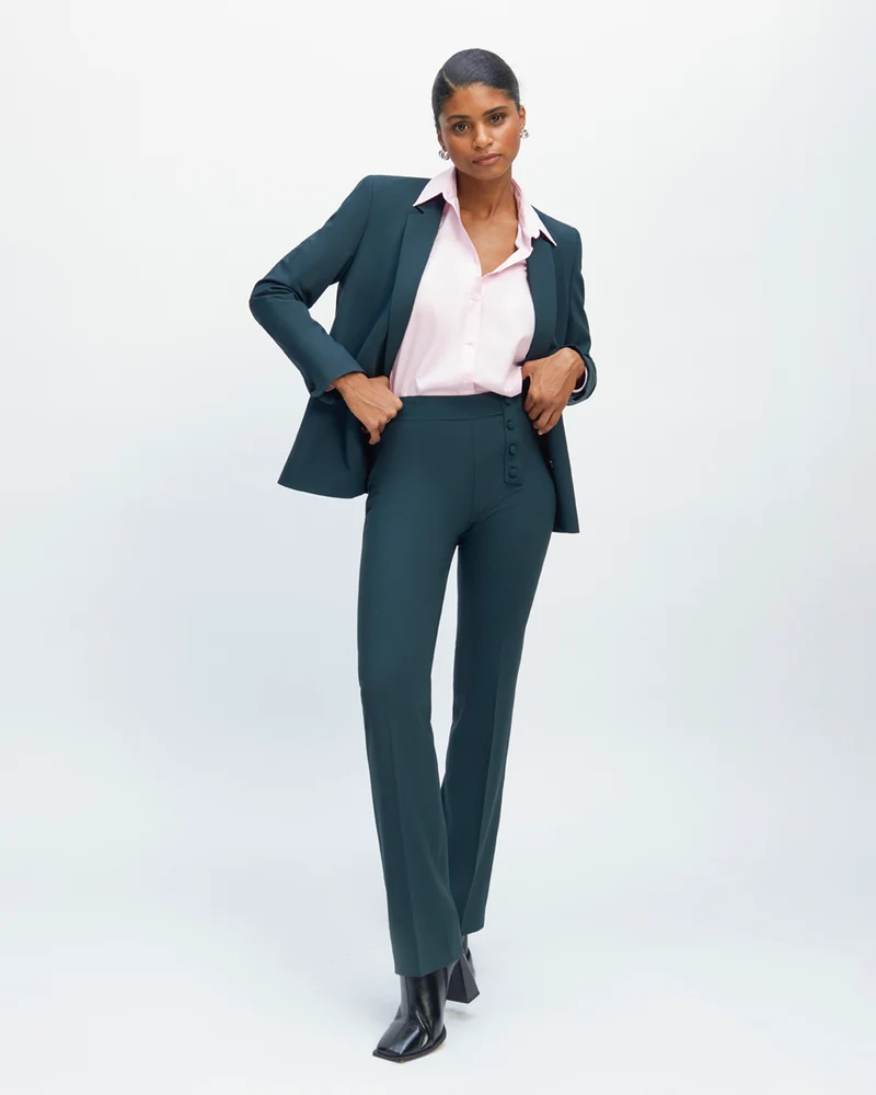 Pantalon flare Oslo - Vert Bouteille