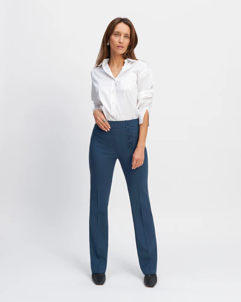 Pantalon flare Oslo - Pétrole