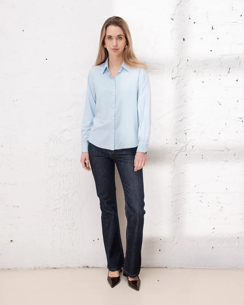 Chemise Hudson viscose - Bleu Ciel
