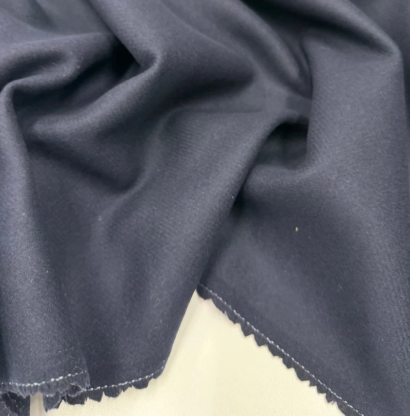Tissu Diagonale Laine Vierge, Bleu - Gemona