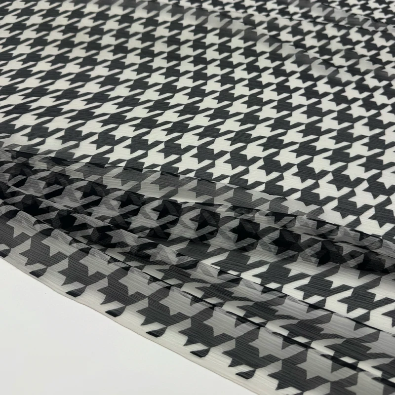 Tissu Mousseline Crinkle, Soie - Brumetta