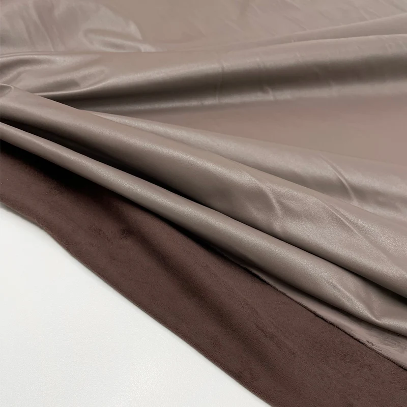 Tissu Simili Cuir Daim - Double face, Pecan