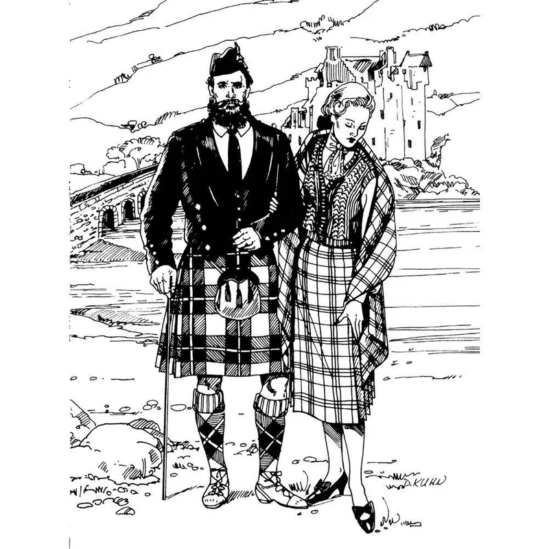 PATRON DE COUTURE PDF | 152 Kilts écossais | Folkwear | UNISEXE